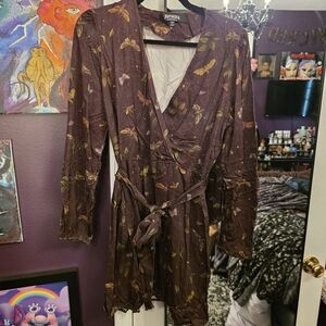 Moth Floral Wrap Dress